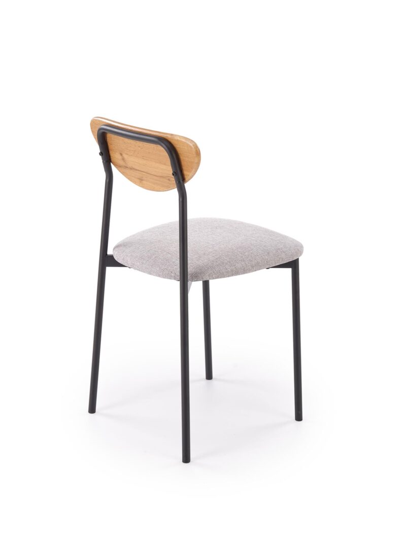 Söögilaua Komplekt DICKY, laud + 4 tooli / naturaalne / must / hall