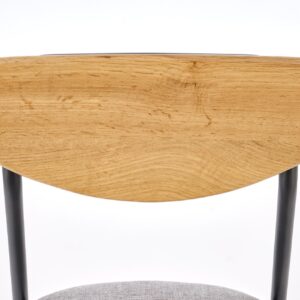 Söögilaua Komplekt DICKY, laud + 4 tooli / naturaalne / must / hall