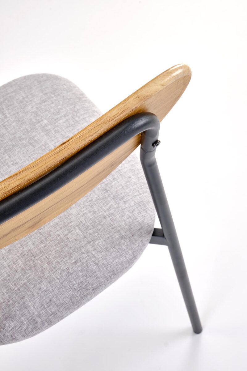 Söögilaua Komplekt DICKY, laud + 4 tooli / naturaalne / must / hall