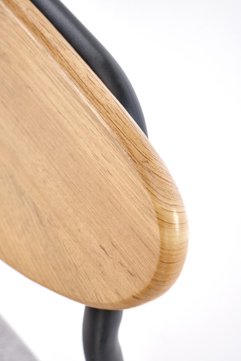 Söögilaua Komplekt DICKY, laud + 4 tooli / naturaalne / must / hall