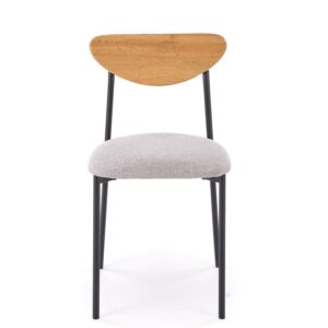 Söögilaua Komplekt DICKY, laud + 4 tooli / naturaalne / must / hall