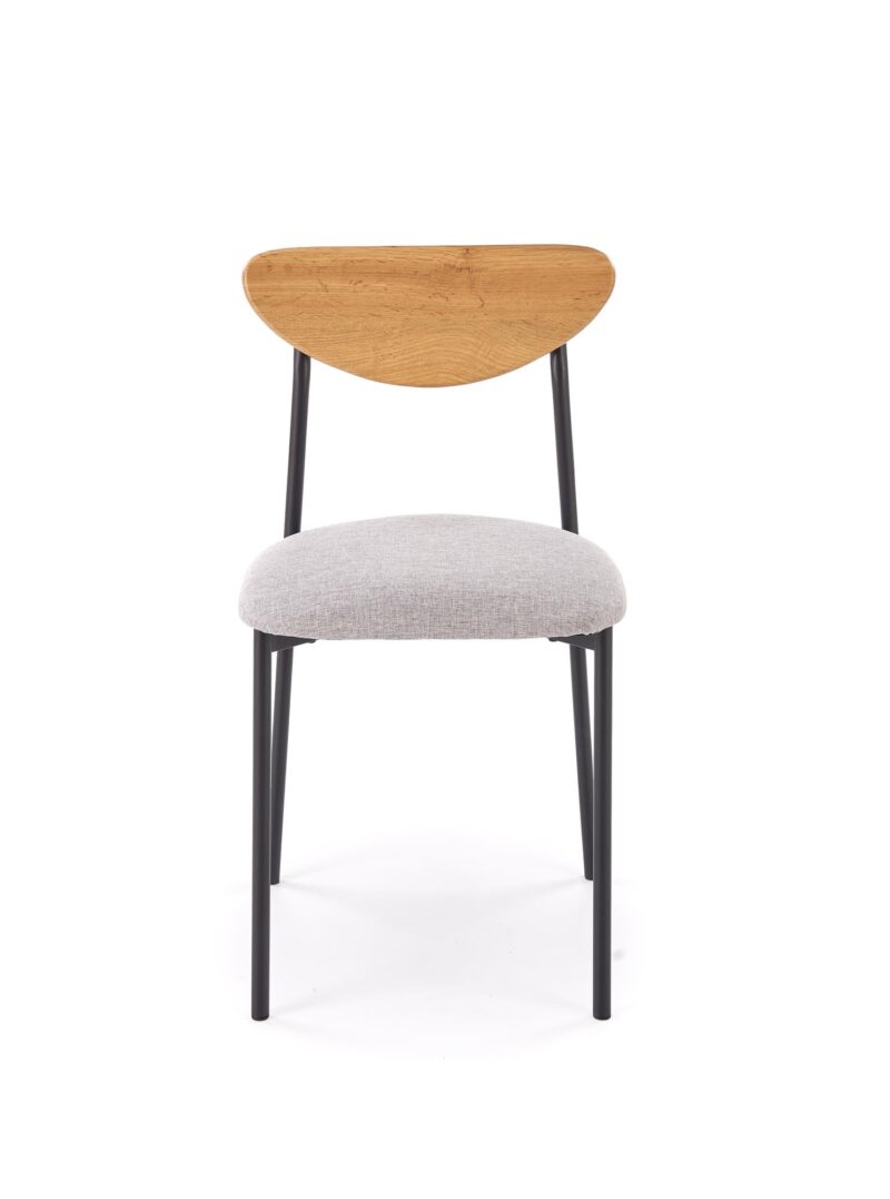 Söögilaua Komplekt DICKY, laud + 4 tooli / naturaalne / must / hall