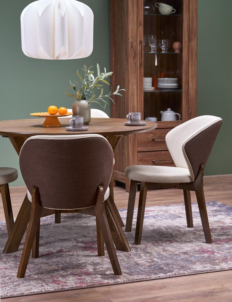 Ümmargune Söögilaud RUPLIN, pähklipuu