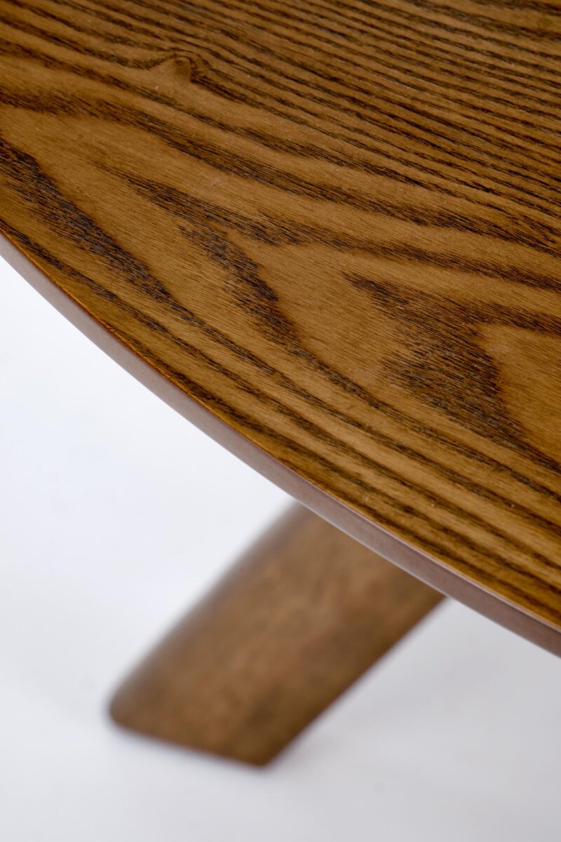 Ümmargune Söögilaud RUPLIN, pähklipuu