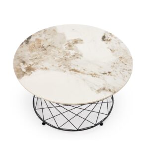 5905248136472_5 Kohvilaud ALEONA, beež marmor / must