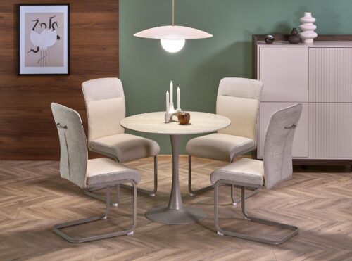 Ümmargune Söögilaud TOLMAR, travertiin / kašmiir