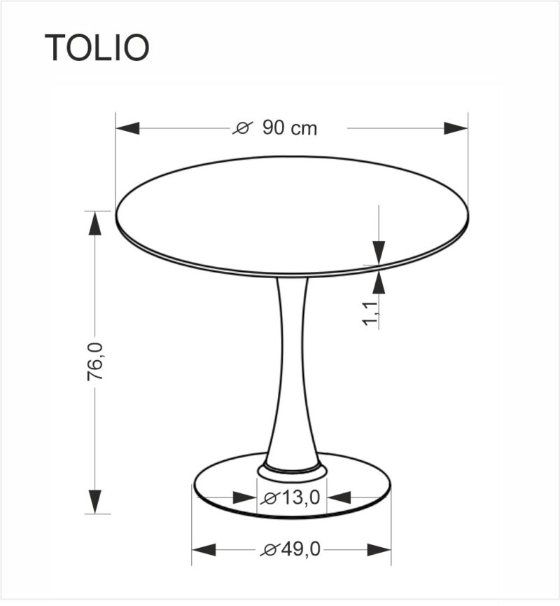 Ümmargune Söögilaud TOLMAR, travertiin / kašmiir