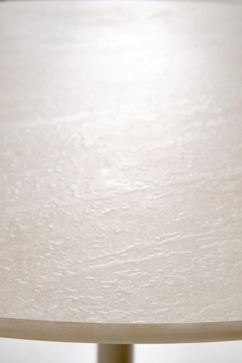 Ümmargune Söögilaud TOLMAR, travertiin / kašmiir