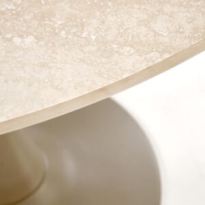 Ümmargune Söögilaud TOLMAR, travertiin / kašmiir