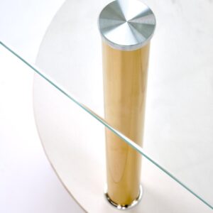 Kohvilaud DUCAT, valge marmor / läbipaistev / kuldne