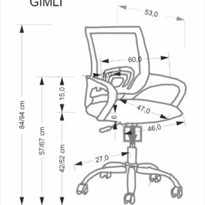 Kontoritool GIMLI, must