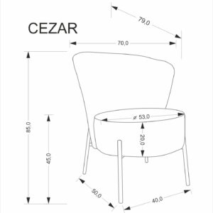 Tugitool CALVIERA, beež