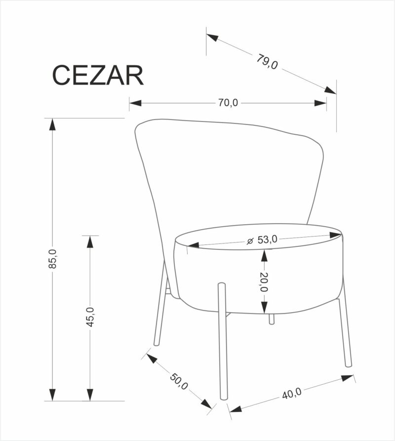 Tugitool CALVIERA, beež