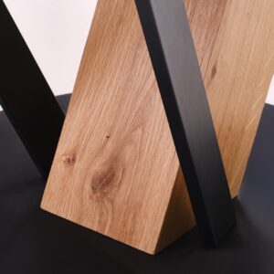 Pikendatav söögilaud FANIS, ümmargune / naturaalne / must