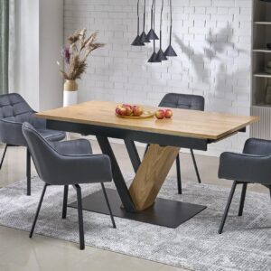 Pikendatav Söögilaud FANIS, naturaalne / must