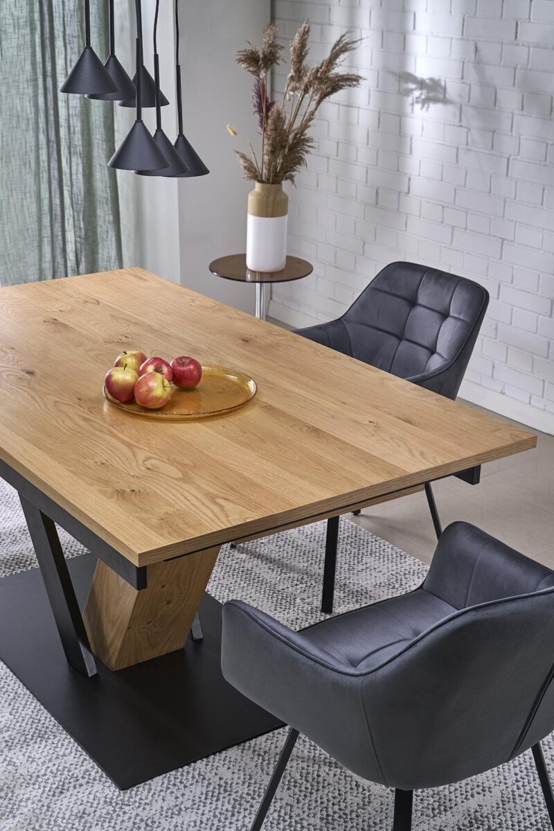 Pikendatav Söögilaud FANIS, naturaalne / must