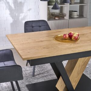 Pikendatav Söögilaud FANIS, naturaalne / must