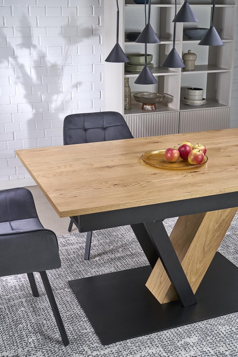 Pikendatav Söögilaud FANIS, naturaalne / must