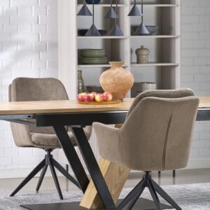 Pikendatav Söögilaud FANIS, naturaalne / must