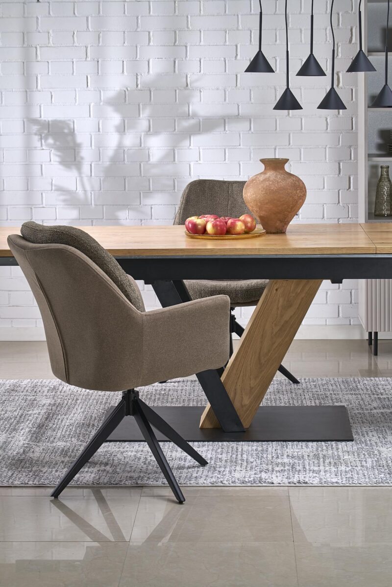 Pikendatav Söögilaud FANIS, naturaalne / must