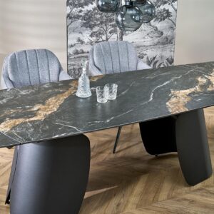 Pikendatav Söögilaud FORUM, must marmor / must