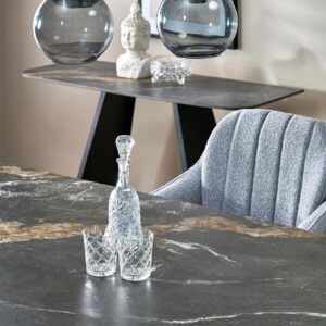 Pikendatav Söögilaud FORUM, must marmor / must