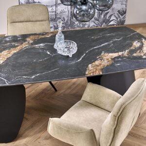Pikendatav Söögilaud FORUM, must marmor / must