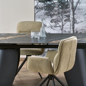 Pikendatav Söögilaud FORUM, must marmor / must