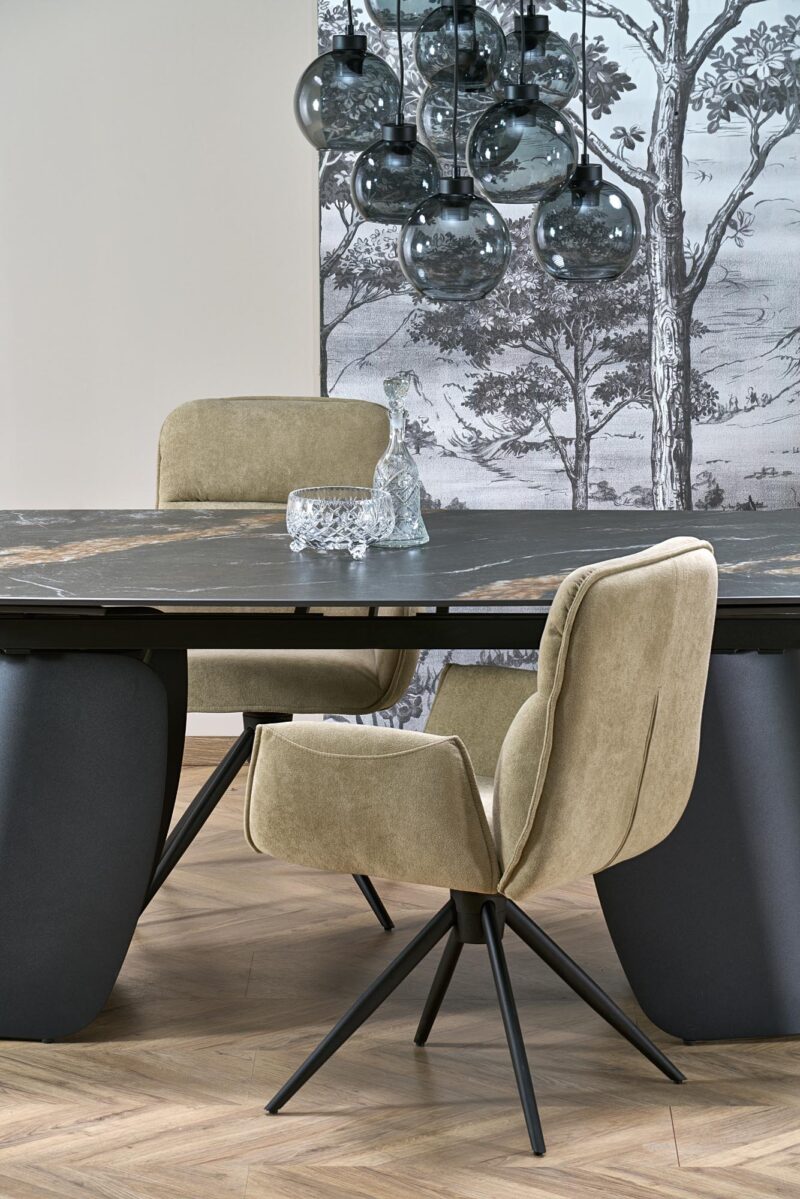 Pikendatav Söögilaud FORUM, must marmor / must