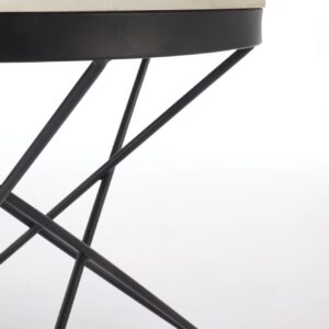 Kohvilaud LORIEN, valge marmor / must