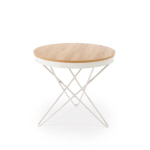 Kohvilaud LEILA, naturaalne / valge