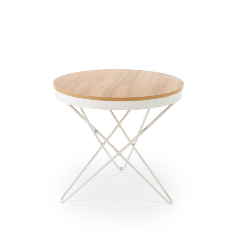 Kohvilaud LEILA, naturaalne / valge