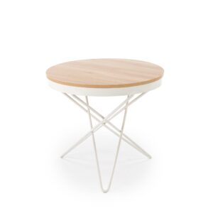 Kohvilaud LEILA, naturaalne / valge