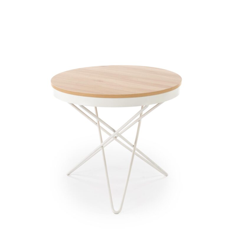 Kohvilaud LEILA, naturaalne / valge