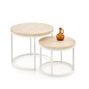 Kohvilaud OREO, travertiin / valge