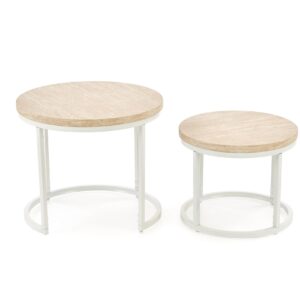 Kohvilaud OREO, travertiin / valge