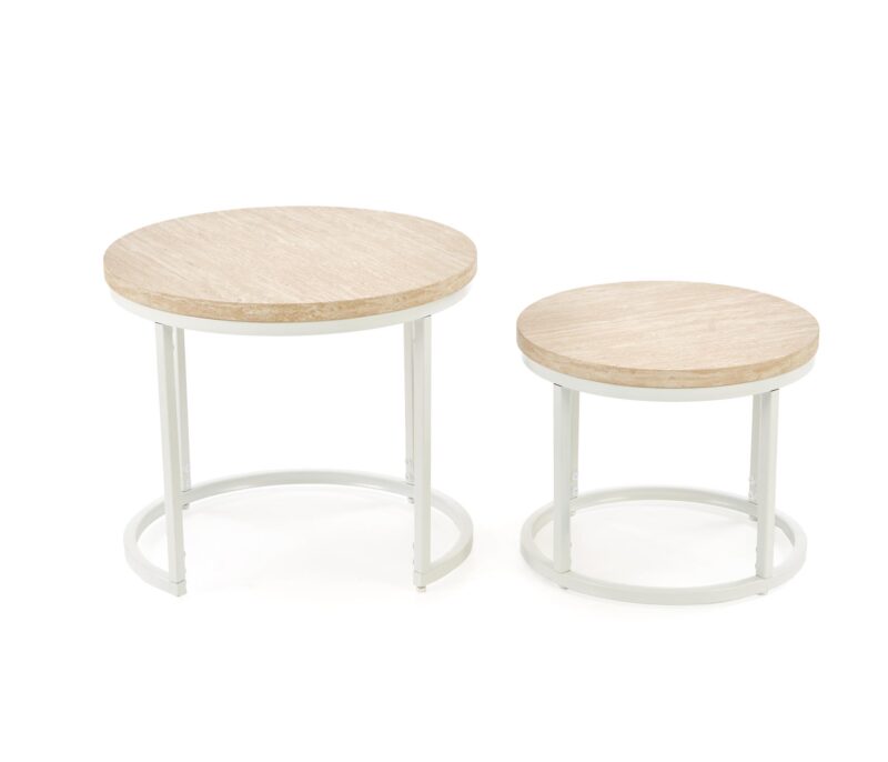 Kohvilaud OREO, travertiin / valge