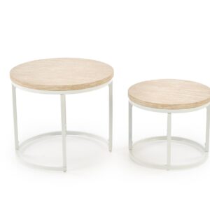 Kohvilaud OREO, travertiin / valge