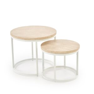 Kohvilaud OREO, travertiin / valge