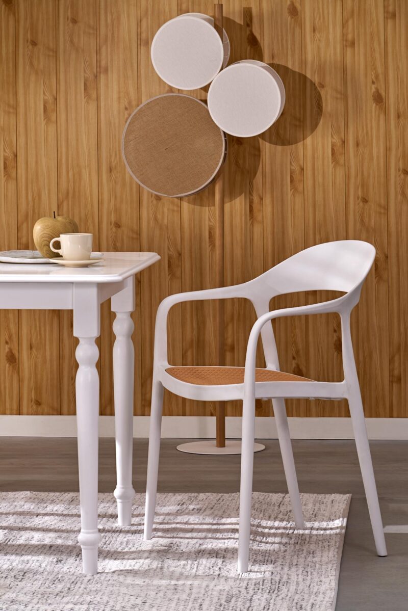 Pikendatav söögilaudlaud NELMAR, valge