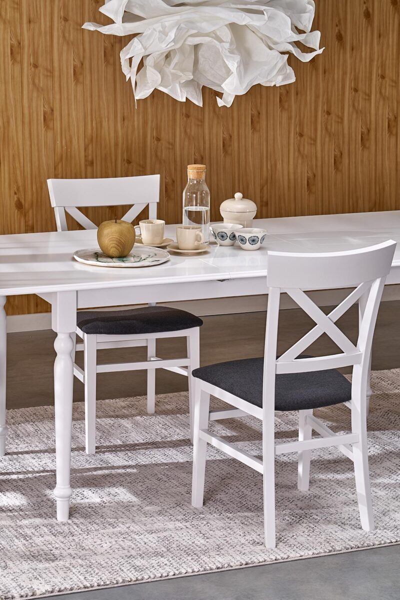 Pikendatav söögilaudlaud NELMAR, valge