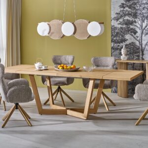 Pikendatav Söögilaud MASENO 3, naturaalne tamm