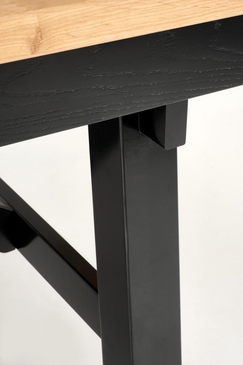 Pikendatav Söögilaud FIERON, naturaalne tamm / must