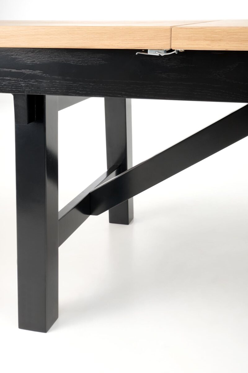 Pikendatav Söögilaud FIERON, naturaalne tamm / must