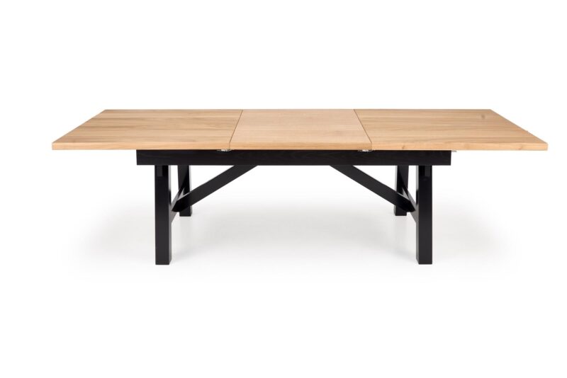 Pikendatav Söögilaud FIERON, naturaalne tamm / must