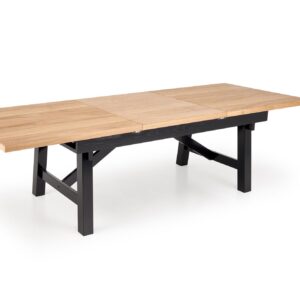 Pikendatav Söögilaud FIERON, naturaalne tamm / must