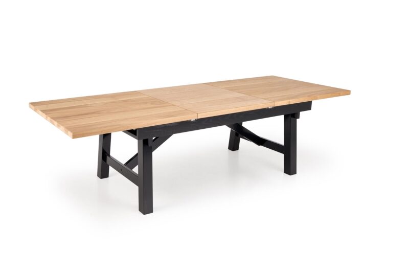 Pikendatav Söögilaud FIERON, naturaalne tamm / must