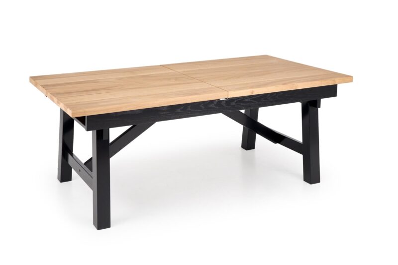 Pikendatav Söögilaud FIERON, naturaalne tamm / must