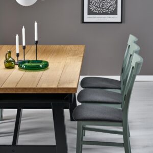 Pikendatav Söögilaud FIERON, naturaalne tamm / must