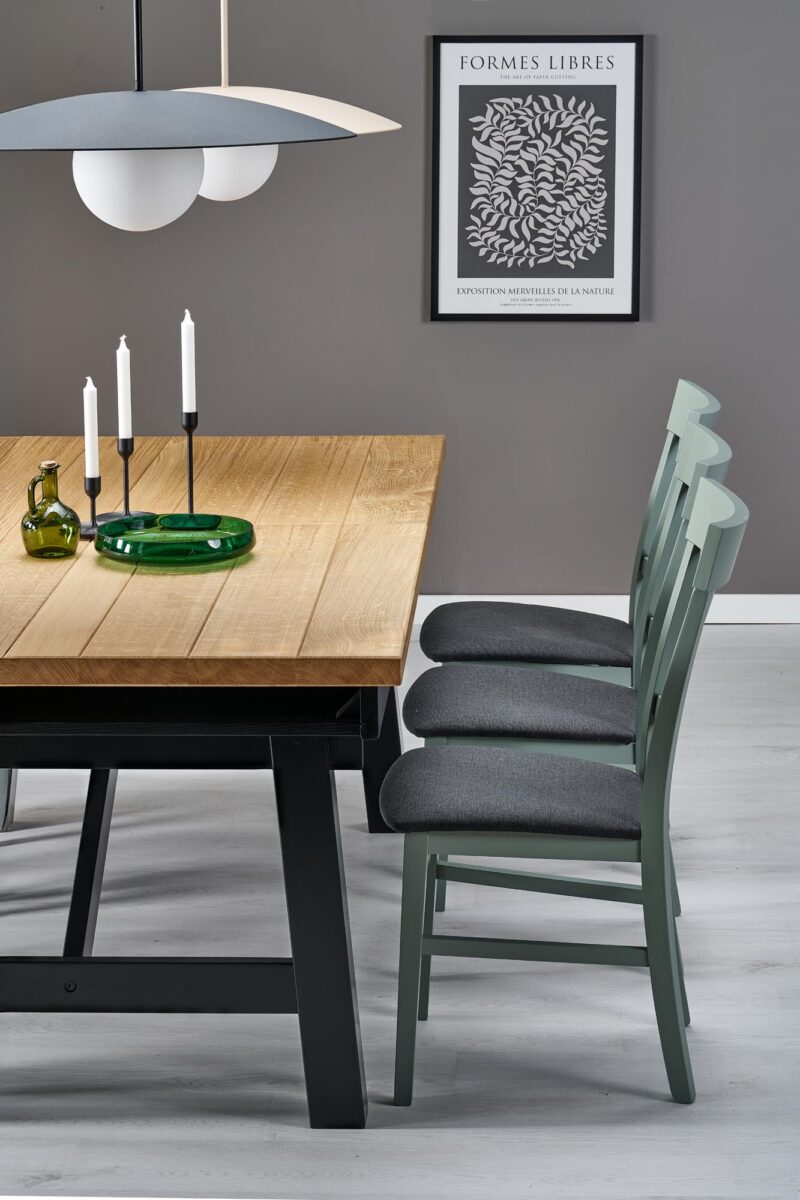 Pikendatav Söögilaud FIERON, naturaalne tamm / must